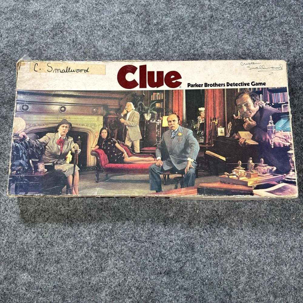 Clue COMPLETE Parker Brothers 1996 Classic Mystery Detective Board Game- VG!!
